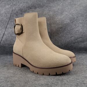 Blondo Shoes Womens 8.5 Boot Fashion Block Heel Platform Suede Waterproof Dahlia